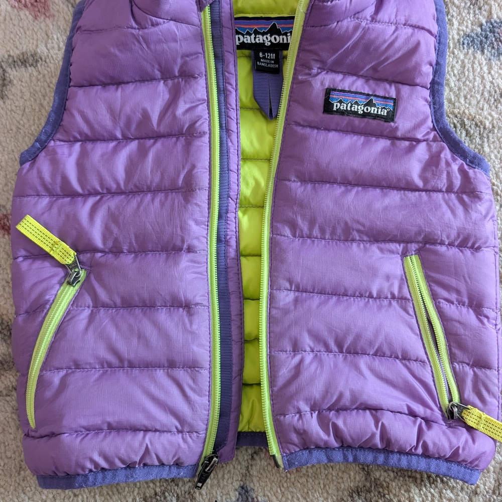 Patagonia Kids Purple and Yellow Vest